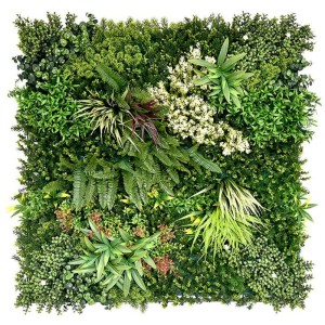 Sztuczny żywopłot Kompozycja Roślin 50cm x 50 cm UV